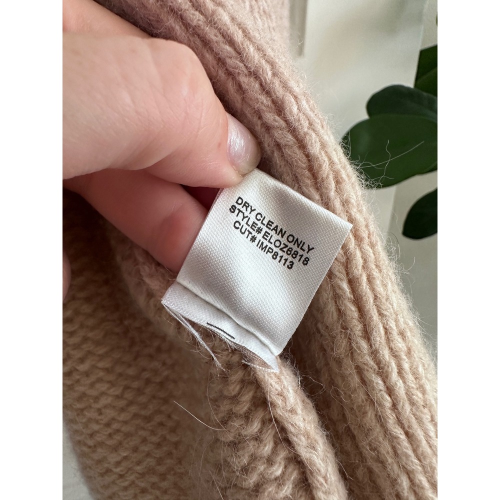 Rebecca Taylor Wool Angora Blend Chunky Knit Bell Sleeve Cropped Cardigan S Pink - Picture 5 of 9